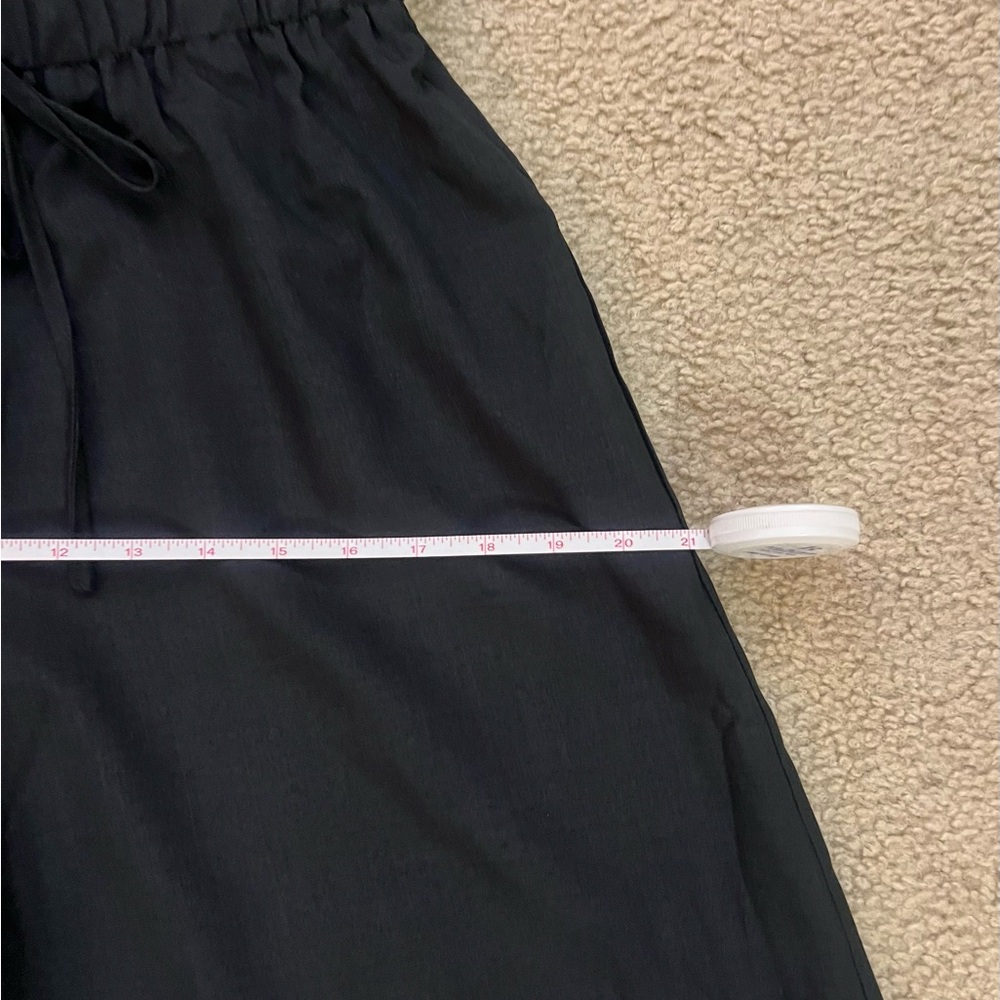 Wide Leg Black Drawstring Pants - Picture 8 of 11